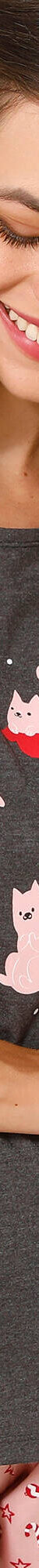 Pyjama pantalon imprimé chat (gris chiné / rose) Pyjama pantalon imprimé chat (gris chiné / rose)